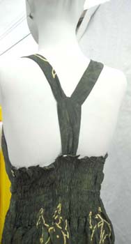 Ladies summer tank dress with low V and racer back styled straps design