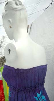 Summer rayon dress with butterfly knot on front and fashion X tie at the back