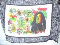 Yin Yang rainbow Bob Marley sarong, rasta pareo, cover ups, beach wrap