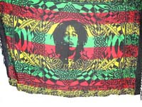 Strip fashion celtic Bob Marley sarong. Reggae wear Bob Marley clothes