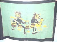 Two tribal doing household job with lime color