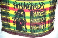 Rainbow rastafarian Bob Marley Sarong