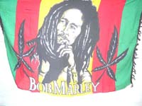 Rainbow palm pot leaf Bob Marley beach wrap.