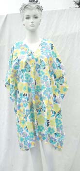 Loose lady summer fashion kaftan dress with pintuck detail at front style design