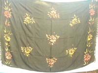 Hibiscus fashion black background color sarong cover up