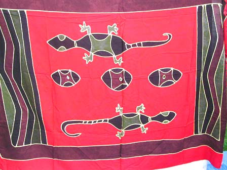 lizard-gecko-sarong-red