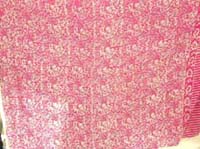 Pink exotic fashion pareo toga wrap with white vine design