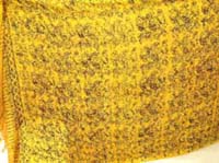 Yellow and brown fine rayon batik wrap scarf