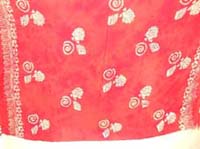 Pink beauty wrap skirt with tropical sea life motif