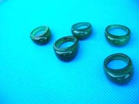 Fun green agate stone unique ring