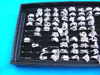 Quality crafted designed silver rings with semi precious cz stones inlaid