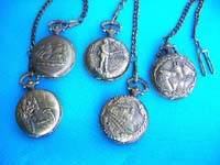 Vintage style pocket watch with crafted carvings
