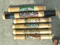 Indonesian crafted rain stick with unique art design