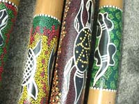 Indonesian crafted rain stick with unique art design
