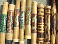 Indonesian crafted rain stick with unique art design