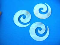 Crafted spiral shaped ocean sea shell pendant
