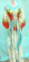 silky satin nightdress pullover, sleepwear tuni kaftan, floral designs
