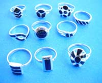 Wedding choose, wholesale fashion black onyx sterling silver ring