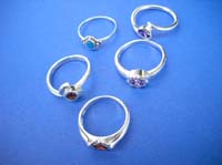 Precious cubic zircoina 925. sterling silver ring