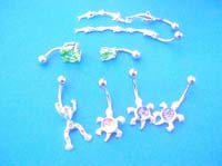 Sterling silver belly body jewelry