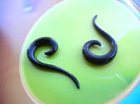 Half spiral fashion horn expander earrings