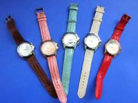 Ladies casual wear watch with colored band