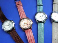 Ladies casual wear watch with colored band