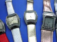 Abstract square theme clock frame on leisure wear watch 