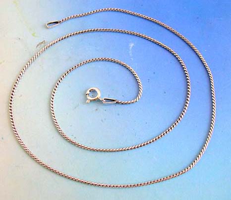 925.Sterling silver spiral chain necklace - Export outlet wholesaler