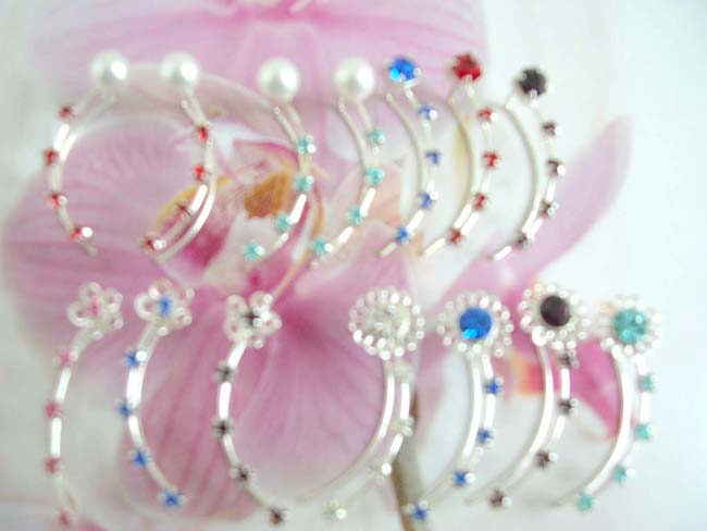Fashion silver earrings with colored stones - Shopping retail supplier