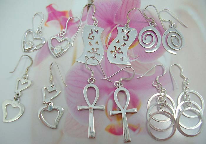 Sterling silver crafted earrings - Accessories online importer