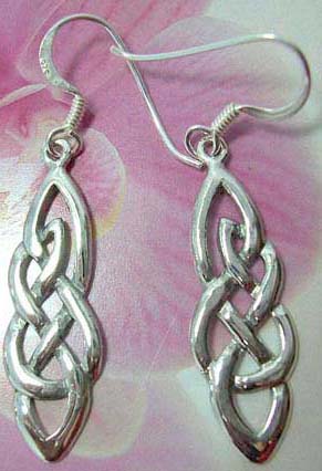 Celtic knot band shaped sterling silver earring with fish hook shopping import outlet