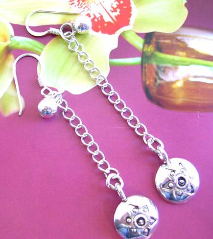 Shop online Jewelry direct - Chain link 925. sterling silver fish hook earring with Shield of David