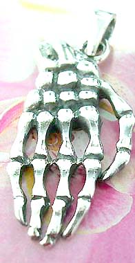  Trendy sterling silver bone hand pendant - accessory outlet exporter     