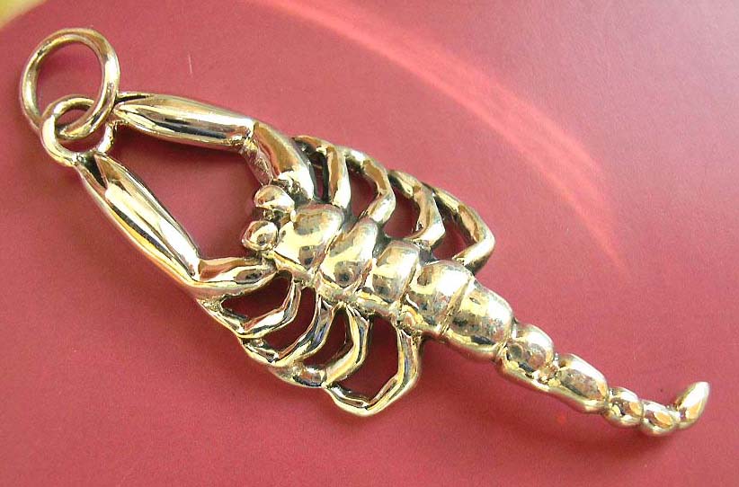  Astrology jewelry wholesale supplies - Scorpio birth sign necklace charm, made from 925. sterling silver     