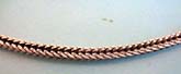 Indonesian design, sterling silver braided chain with spring ring for closure