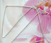 Geometric triangle designed, Genius 925.sterling silver studs earring