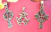 Celtic religion cross pendants in 925. sterling silver