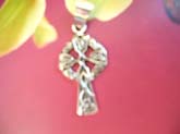 Religious celtic cross motif sterling silver pendant