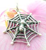 Nature spiders web pendant made of 925. sterling silver