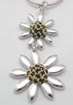 Wholesale fine fashion jewelry, double sunflower pattern , cz pendant(chain not included)
