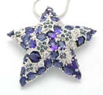 Wholesale Sparkle star jewelry , a star shape with mini star pattern, cz pendant(chain not included)