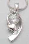 Wholesale fine religious fashion jewelry , mini clear cz forming in 3D cross, cz pendant(chain not included)