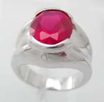 Wholesale fashion jewelry store online, an oval red cz in the center, cz ring