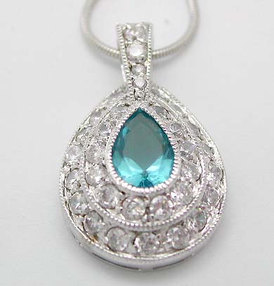 Wholesale collectible costume jewelry, cz pendant(chain not included)