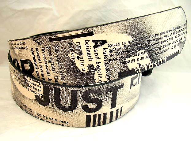 Fashion belt online wholesale - imitation leather belt with word phrase and floral hole buckle 