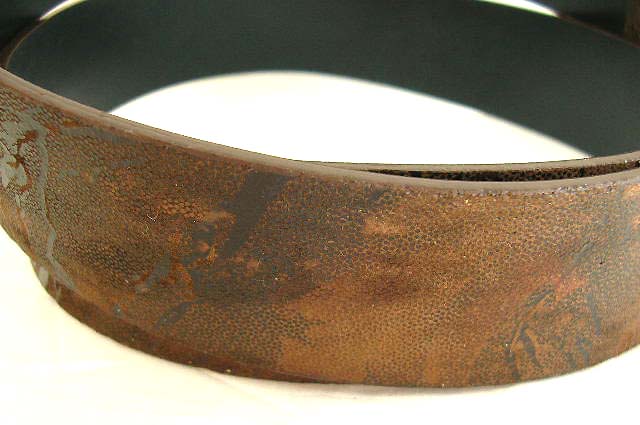 Wholesale fashion belts - brown imitation leather belt with pattern decor 