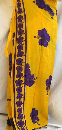 Wholesale garden fashion-yellow long skirt with multi purple garden flowers 