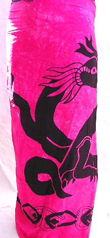 Two lover dragon hugging with pink color    