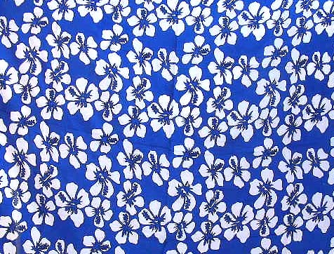 Hand painted sarong wholesale - dark blue rayon sarong with multi white flower decor